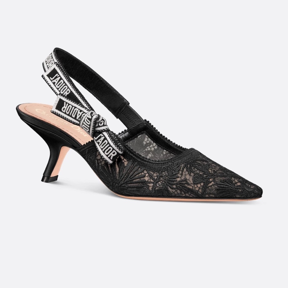 Dior J’Adior Slingback Pump Chardons Embroidery Size 38.5